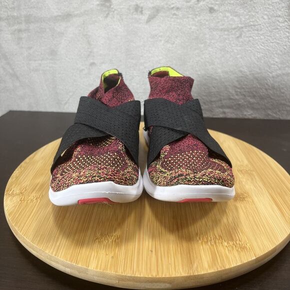 Nike Womens Size 8 Free Run Motion Flyknit 2017 Pink Slip On Athletic Sneakers - Picture 2 of 10